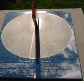 Stunning reflections from a Spot-On stainless sundial