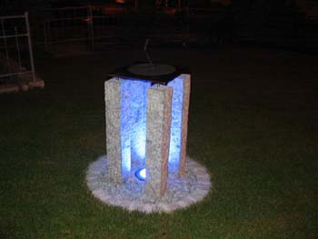 German sundial at night