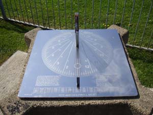 sundial feature in a public park