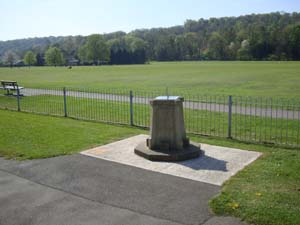 Stainless sundial installed on a Victorian plinth