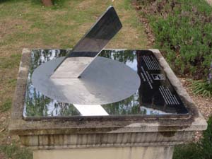  Stainless steel sundial at a visitor centre