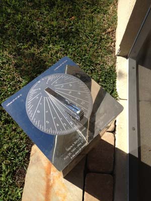 Stainless steel sundials show excellent reflections 