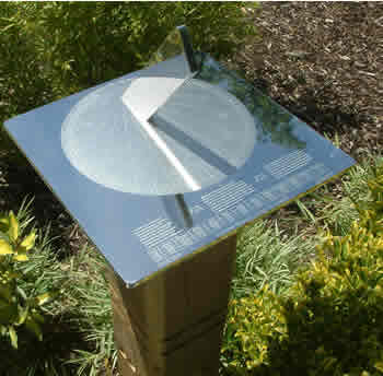 Sundial on a wooden pillar at the Horniman Museum