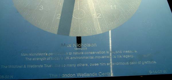 sundial memorial to Max Nicholson